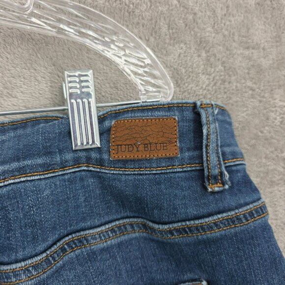 Judy Blue Relaxed Fit Jeans 24W Medium Wash Whiskered High Rise Waist Stretchy - Picture 10 of 12
